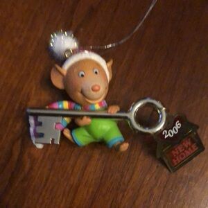 American Greetings Christmas Ornament MOUSE WITH KEY NEW HOME n/box